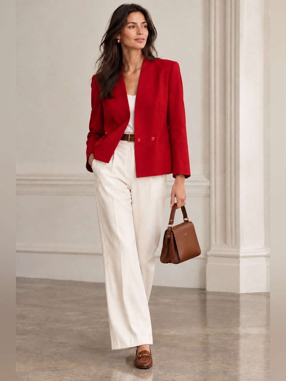 Vintage Early 90s Brooks Brothers Women’s Red Blazer Large